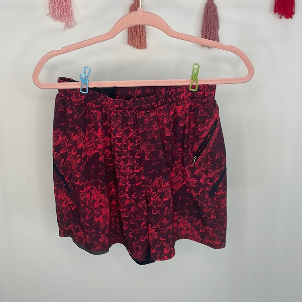 13 Lululemon shorts men’s medium, red, 5in inseam